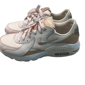 Nike Women's Air Max‎ Excee Sneakers - Light Pink Shimmer and Beige 9